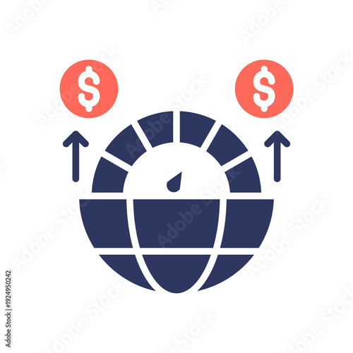 Economic Indicators glyph color icon