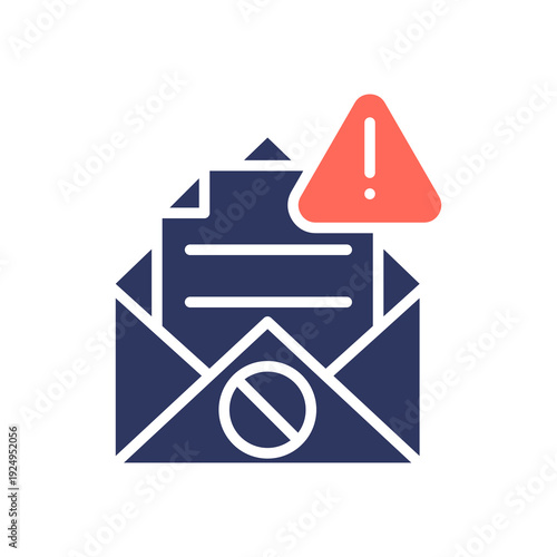 Email Spam glyph color icon