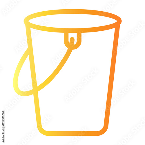 bucket Line Gradient Icon