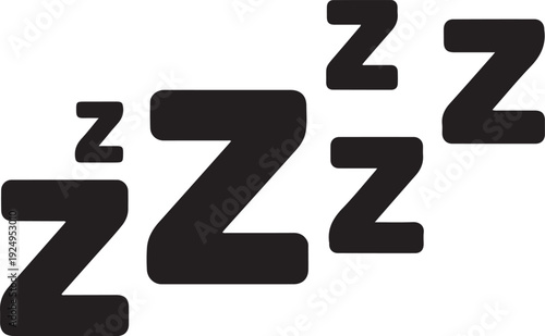 Sleepy zzz icon set.