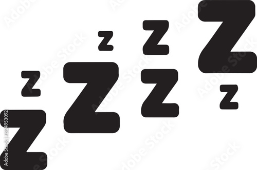 Sleepy zzz icon set.