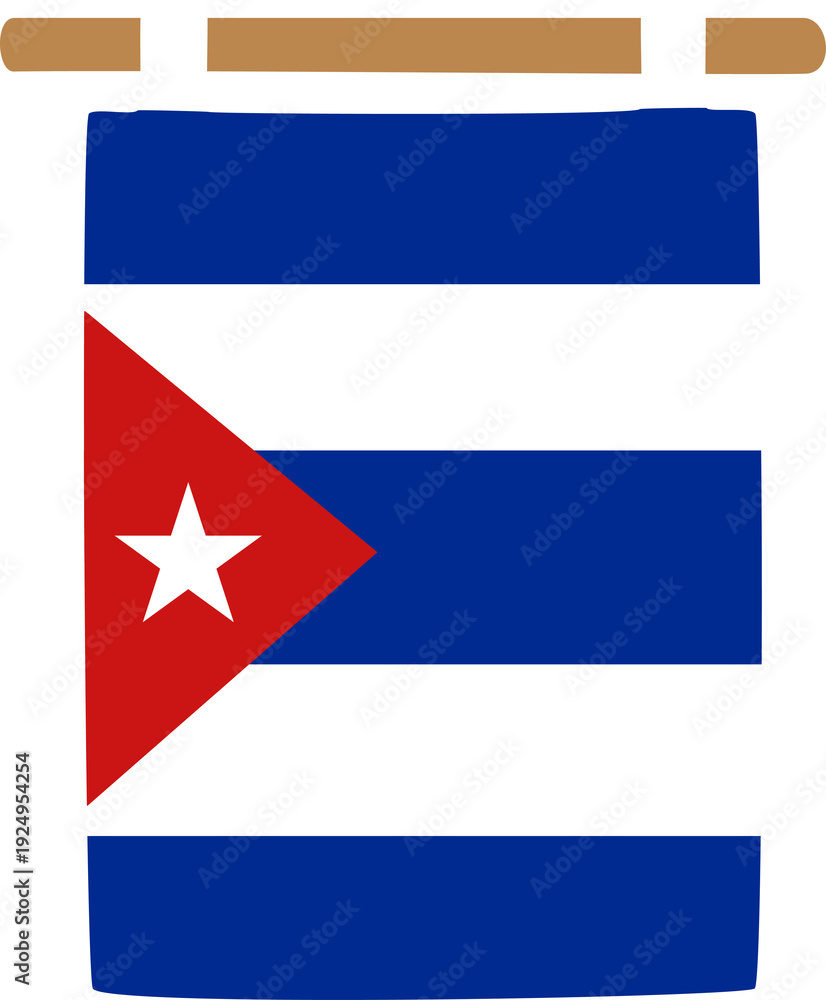 Naklejka premium cuban flag