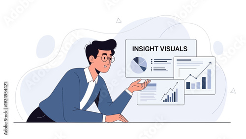 Data Analyst Presenting Business Insights with Graphs and Charts