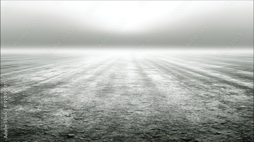 Fototapeta premium Endless Concrete Plane with Light Rays
