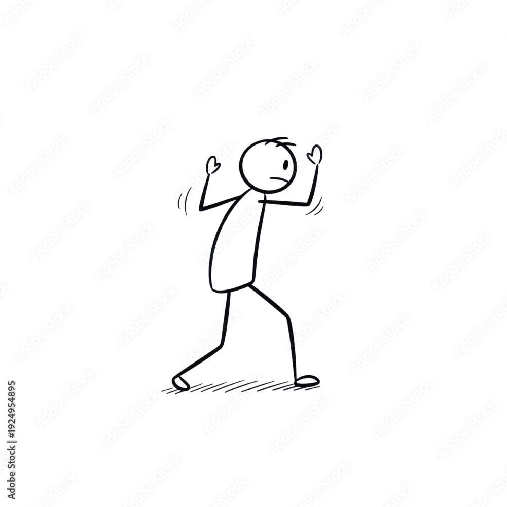 Fototapeta premium Stick figure dancing