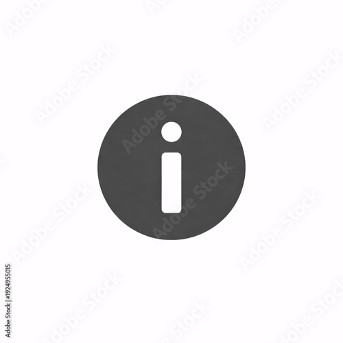 Information Icon Filled Security Notice Symbol Isolated on White Background