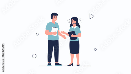 Business Meeting: Colleagues Discussing Project on Whiteboard