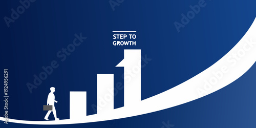 A person climbing a staircase representing growth and career advancement