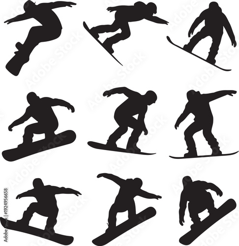 snowbard silhouettes