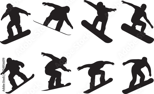 snowbard silhouettes