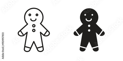 Gingerbread man icon