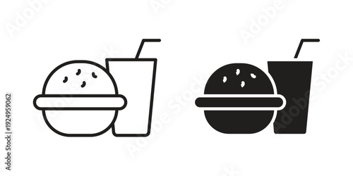 Hamburger soda icon