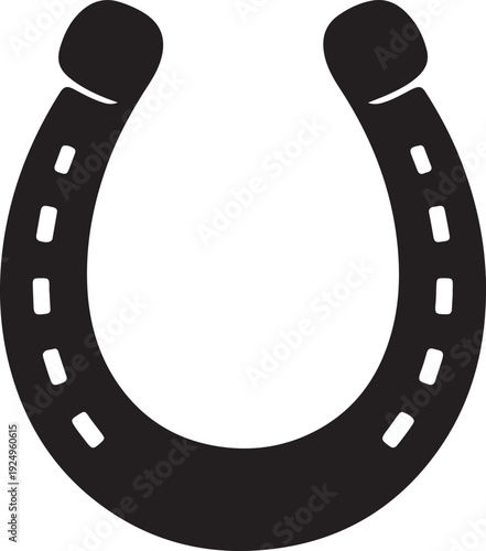 horseshoe silhouette,Lucky Horseshoe Black Silhouette Symbol