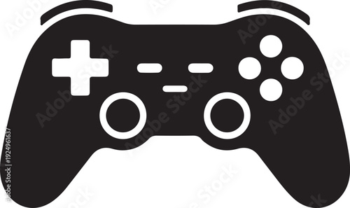 Video game controller Silhouette vector, Gamepad vector icon illustration
