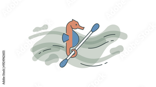 Seahorse Kayaking Adventure in Ocean Waters.