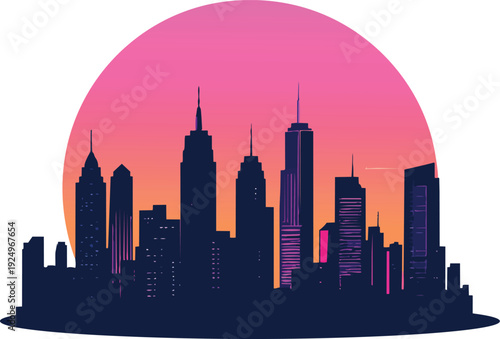 london skyline with reflection