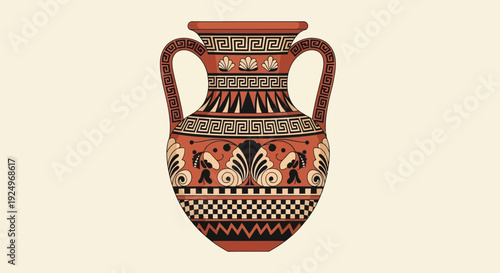 Vector ancient Greek vase illustration