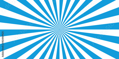 Abstract background with sunburst pattern blue vector ray design texture. Vintage sunrays illustration swirl grunge backdrop line spiral design.