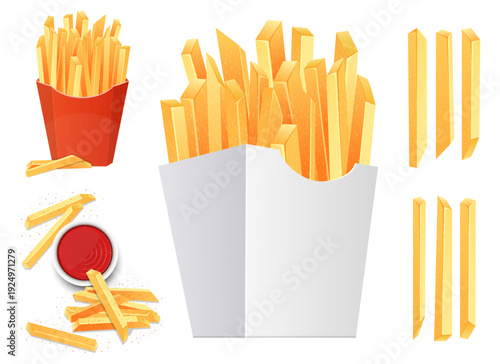 Crispy French Fries: A tasty snack with ketchup, perfect for any meal.