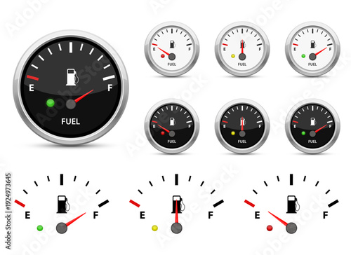 Fuel Gauges: Empty to Full Visualization