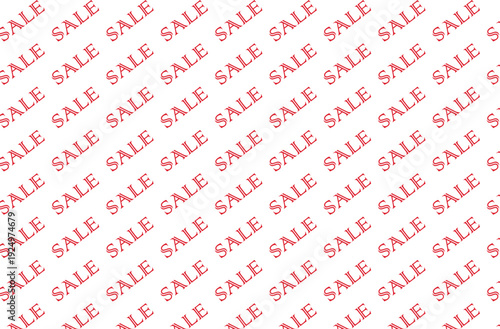 Red Sale Text Seamless Pattern