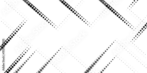 abstract black and white background with squares halftone dot triangle technology  illustration texture art sign background.