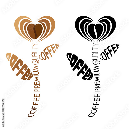 Coffee emblem. Vector decoration element