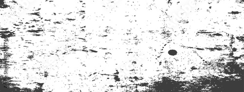 Grunge Distressed Overlay Texture Black Ink Splatters on White Background