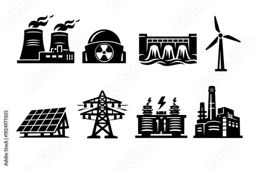 Global energy sources and power generation infrastructure with renewable resources collection