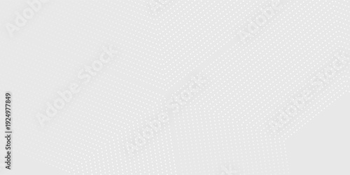 Hexagon dot white gray wave light technology texture background. Abstract big data digital concept simple abstract modern