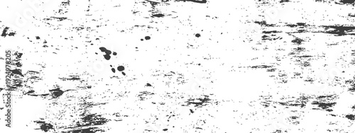 Distressed Grunge Texture Black and White Overlay with Paint Splatter and Rough Surface Effect