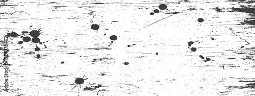Abstract Grunge Ink Splatter Texture with Distressed White Background
