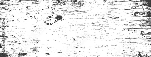 Distressed Grunge Texture with Ink Splatter Overlay Black and White Vintage Effect