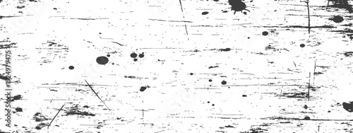 Black and white grunge distressed texture overlay background with scratches and splatters