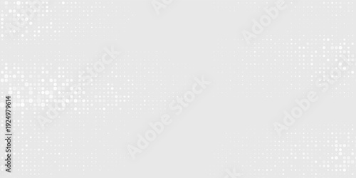 Vector dot white gray wave light technology texture background. Abstract big data digital concept art
