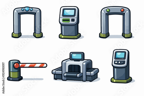 Security equipment collection for control and checkpoint operations