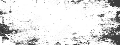 Black and White Grunge Distress Texture Overlay Background Vector