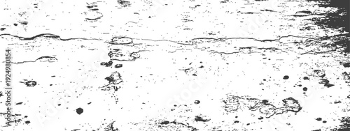 Abstract Black and White Distressed Grunge Texture Overlay Background with Cracks and Speckles