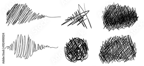 Set of hand drawn scribble sketch circle object. Tangled grungy round scribble. isolated on white background. doodle vector illustration