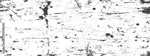 Monochrome Grunge Distressed Texture Background with Scratches and Ink Splatters
