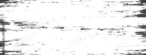 Black and White Grunge Distressed Horizontal Texture Background Vector