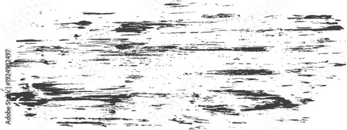 Distressed Grunge Horizontal Texture Overlay Dark Grey on White Background