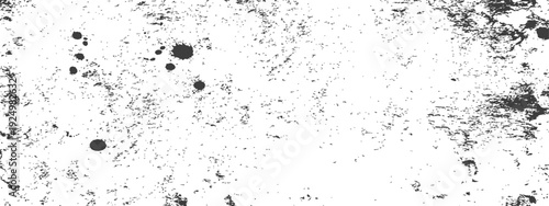 Black and White Grunge Distressed Overlay Texture with Ink Splatters