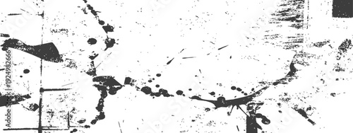 Black and White Grunge Ink Splatter Distressed Texture Background