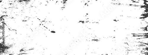Abstract Grunge Texture Background with Distressed Splatters and Scratches Black and White