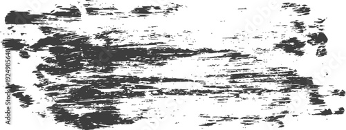 Distressed Grunge Brush Stroke Texture in Black and White Abstract Vector Graphic Background Element