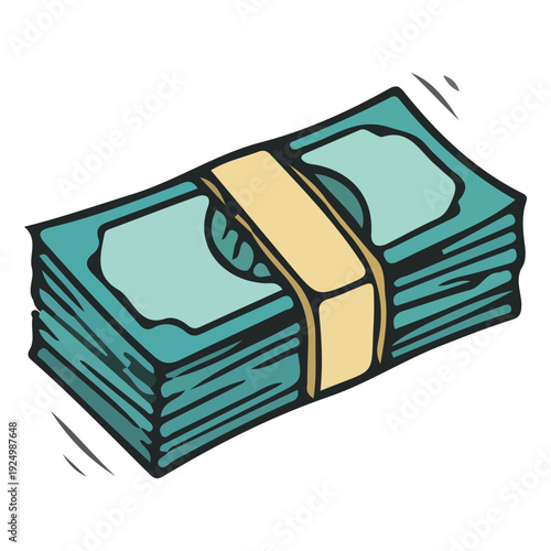 Stack of Cash Illustration