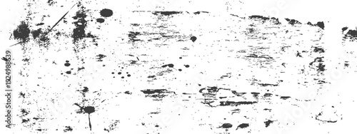 Gritty Black and White Grunge Texture with Ink Splatter and Scratches