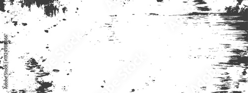 Abstract Grunge Distressed Overlay Texture Vector Background with Dark Ink Splatters and Rough Scratches