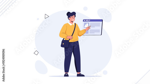 Customer service, support, and help desk concept illustration